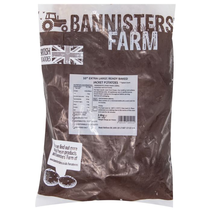 Farmhouse (Bannisters’ Farm) Baked Frozen Jacket Potatoes-(10-12oz)(1x30)