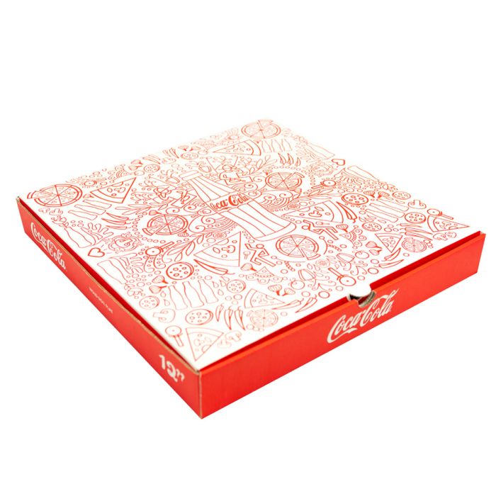 12" Premium Coca Cola Pizza Boxes-1x100