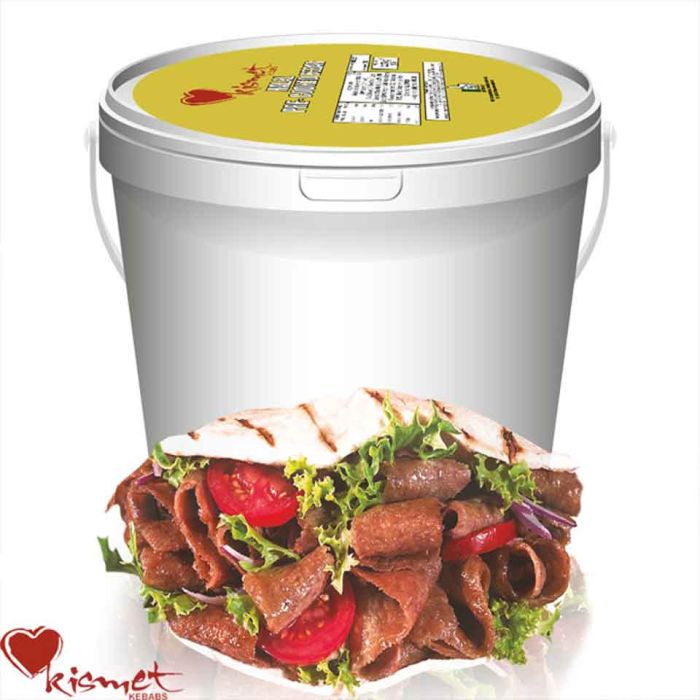 Kismet Premium Halal Cooked & Cut Doner Kebab (Bucket) 1x2kg