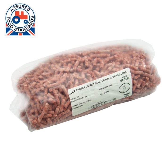 Buy JJ Frozen UK Red Tractor Halal Minced Lamb (10 Fat) 2x1kg Order