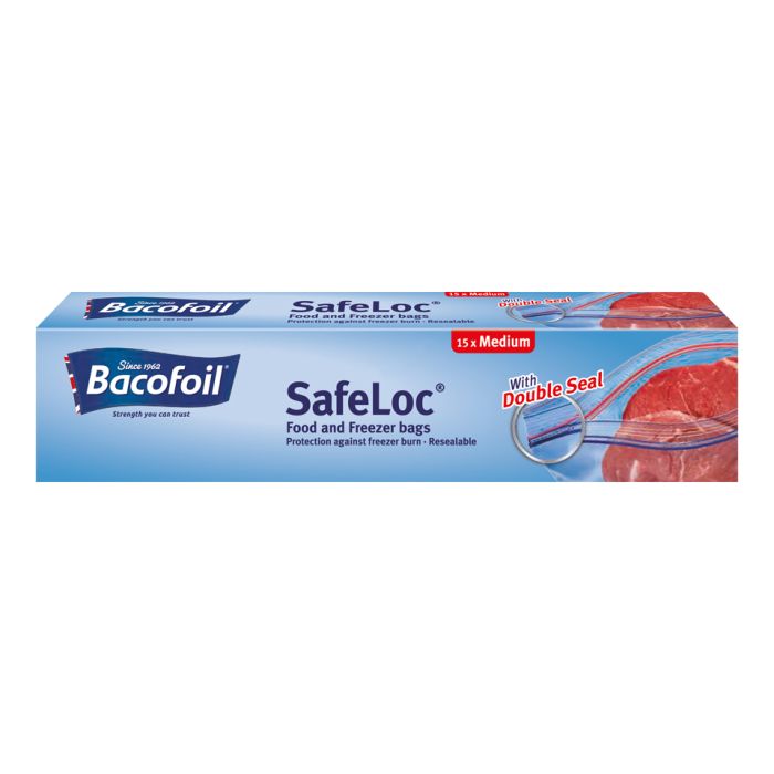 BacoFoil Medium SafeLoc Food and Freezer Bags-1x15