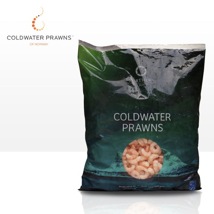 Norwegian IQF Cooked & Peeled Atlantic Coldwater Prawns (150/250, Large)-1x2kg