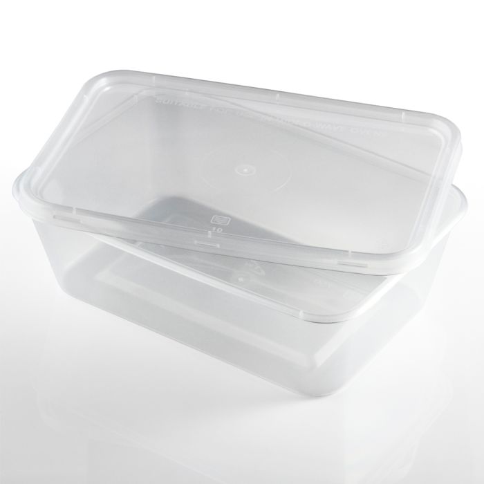 750ml Microwave Plastic Containers with Lids-1x250