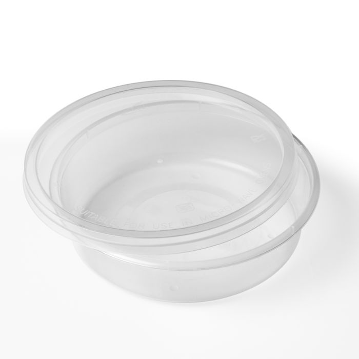 8oz Round Microwave Plastic Clear Cups with Lids-1x250