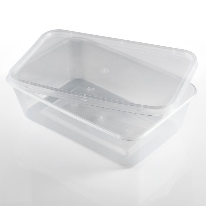 650ml Microwave Plastic Containers with Lids-1x250