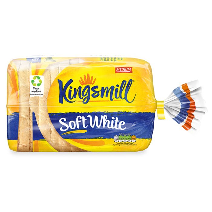 Kingsmill Great Everyday Soft White Bread (Medium)-1x800g