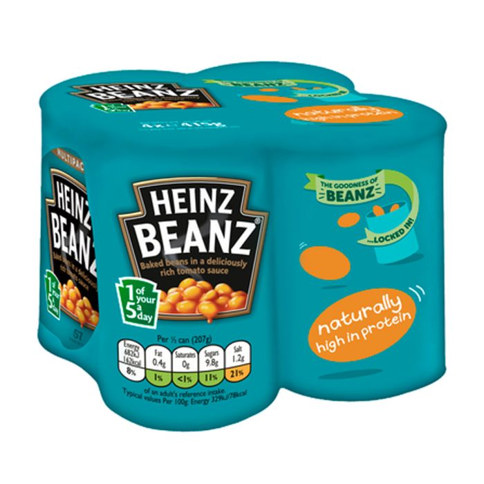 Heinz Baked Beans In Tomato Sauce 4x415g