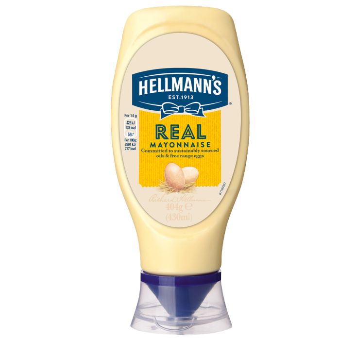 Hellmann's Real Mayonnaise Squeezy-8x430ml