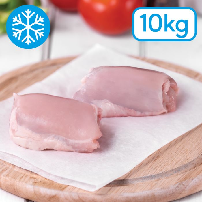 Frozen Halal Raw Skinless Boneless Chicken Thigh Meat-1x10kg
