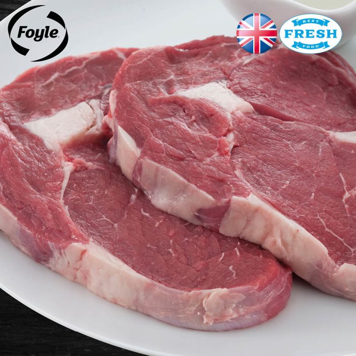 Foyle Fresh Ribeye Steak (Price Per Kg) Block Pack Appx.4kg