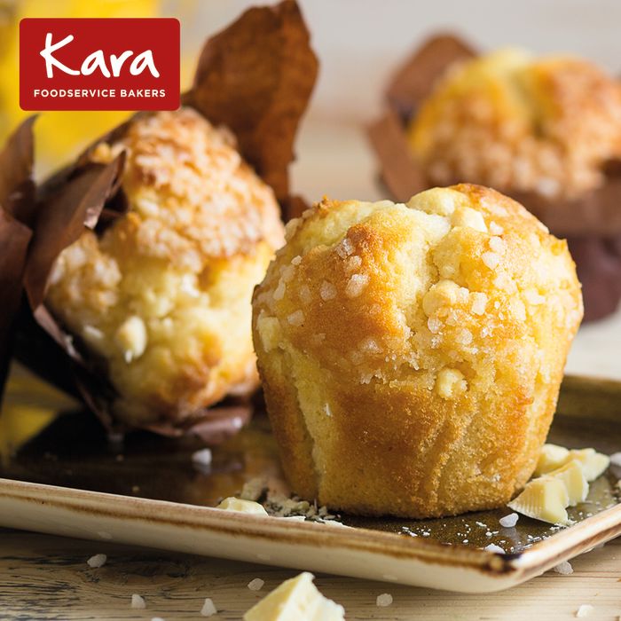 Kara Filled Lemon & White Chocolate Tulip Muffins 24x115g