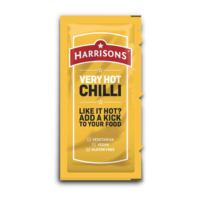 Harrisons Very Hot Chilli Sauce Sachets 200x10g