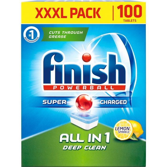 Finish All-In-One Lemon Dishwasher Tablets-1x100's