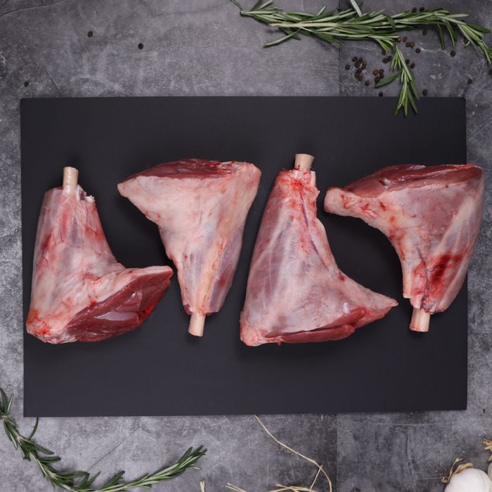 Fresh UK Halal Lamb Hind Shanks (Price per Kg) 4Pieces V-Pack Approx.3kg