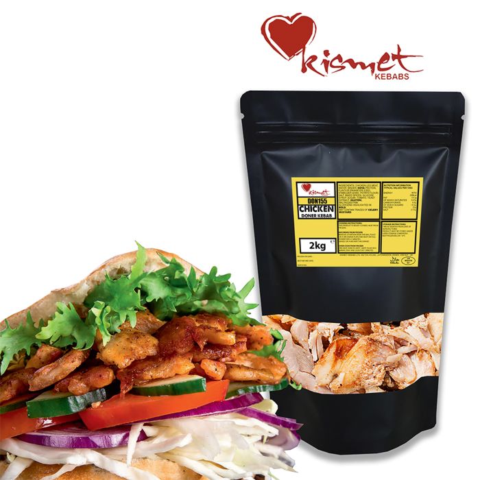 Kismet Halal Cooked & Cut Chicken Doner Kebab (Bag) 1x2kg