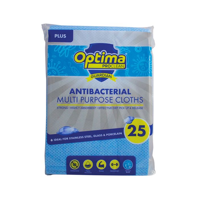 Optima Antibacterial Cloth Blue 1x25