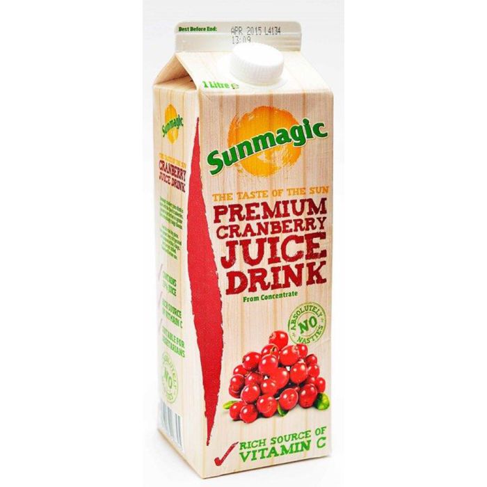 Sunmagic Cranberry Juice Elopak Carton-12x1L