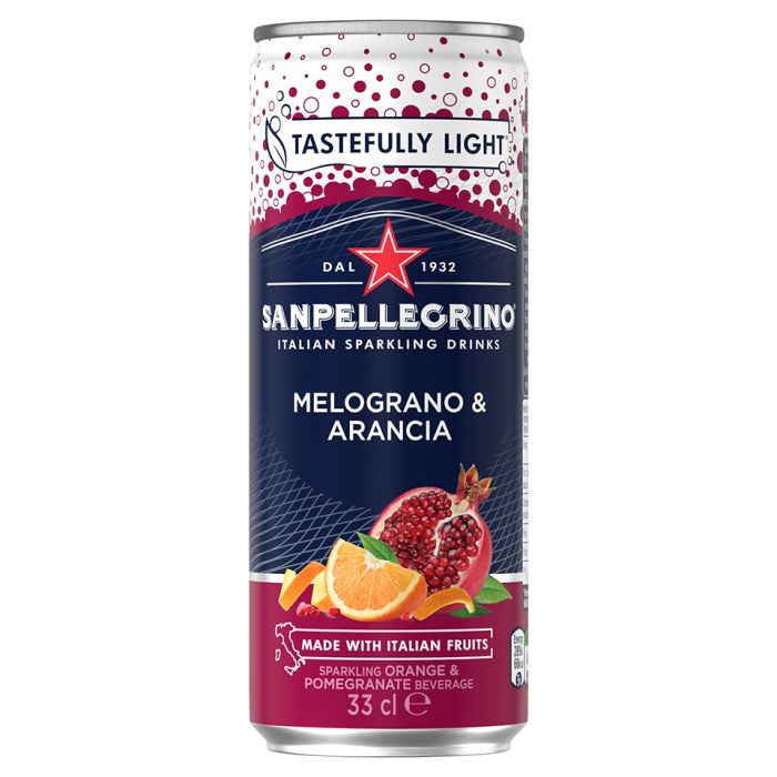 San Pellegrino Pomegranate and Orange Cans 12x330ml