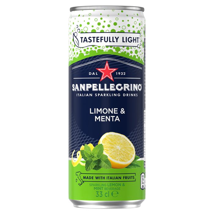 San Pellegrino Lemon and Mint Cans 12x330ml