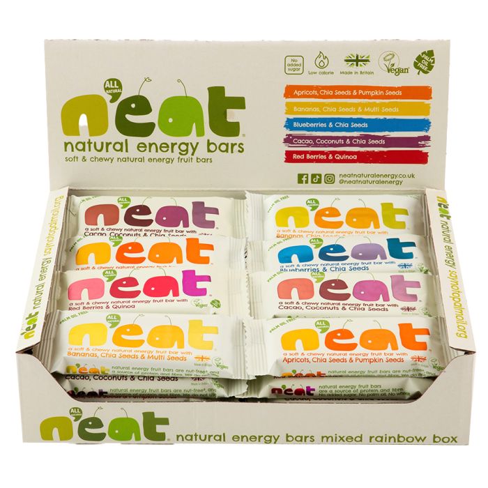 N'eat Natural Energy Bars (Mixed Rainbow Box)-32x45g