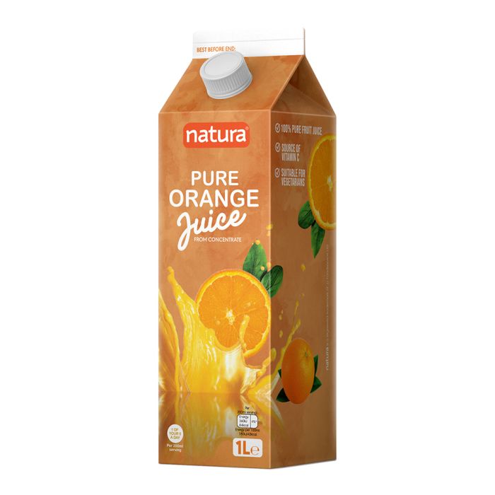 Natura Pure Smooth Orange Juice Carton 12x1L