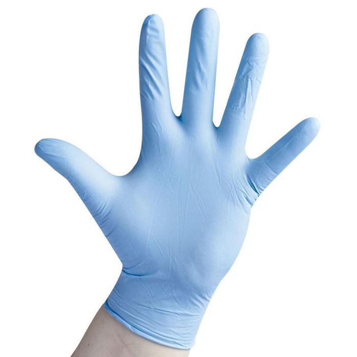 Disposable Powder-Free Blue Nitrile Gloves M-1x100