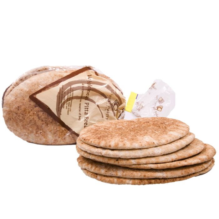 Leicester Bakery Large Wholemeal Long Life Pitta Bread 18x6