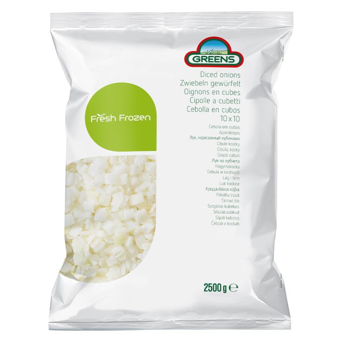 Greens Frozen Diced Onions (Bags)-1x2.5kg