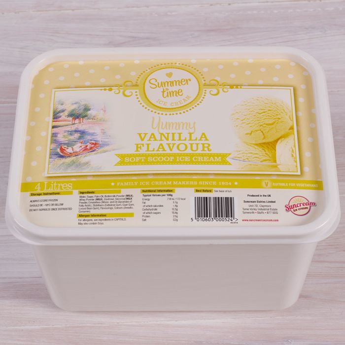 Summertime Vanilla Soft Scoop Ice Cream 1x4L