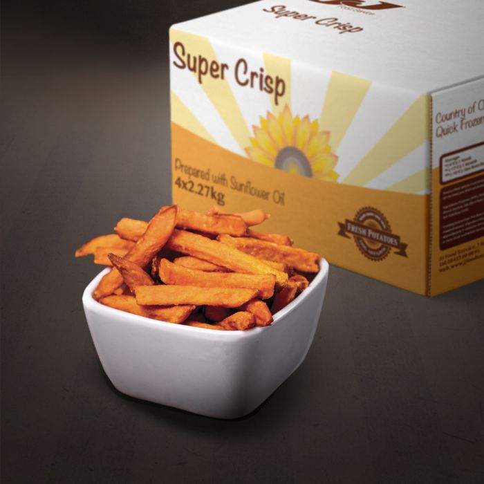 JJ Super Crisp Sweet Potato Fries 4x2.27kg
