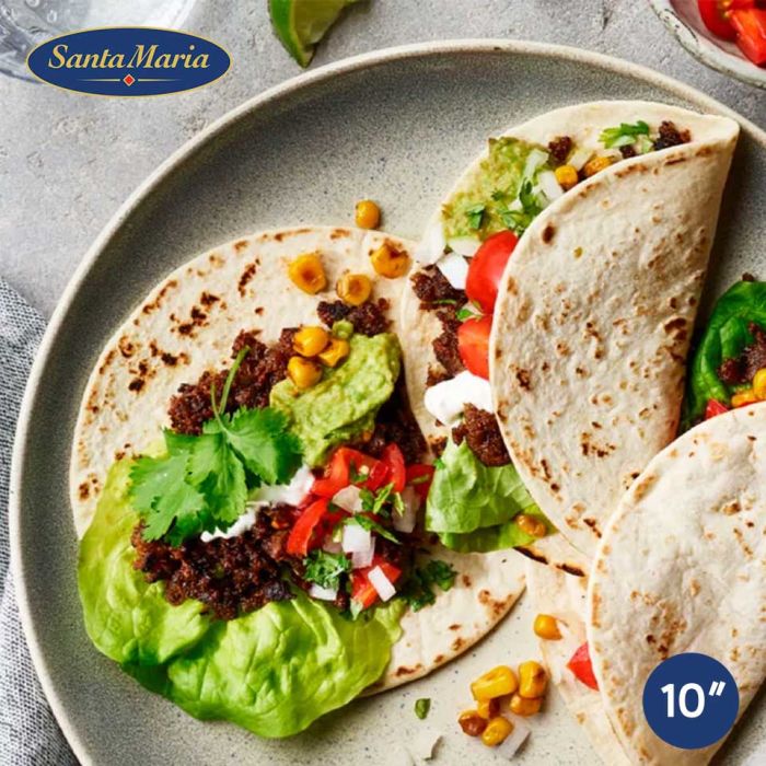 Santa Maria 10" Flour Tortilla Wraps-10x10