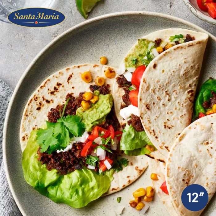 Santa Maria 12" Flour Tortilla Wraps-10x10