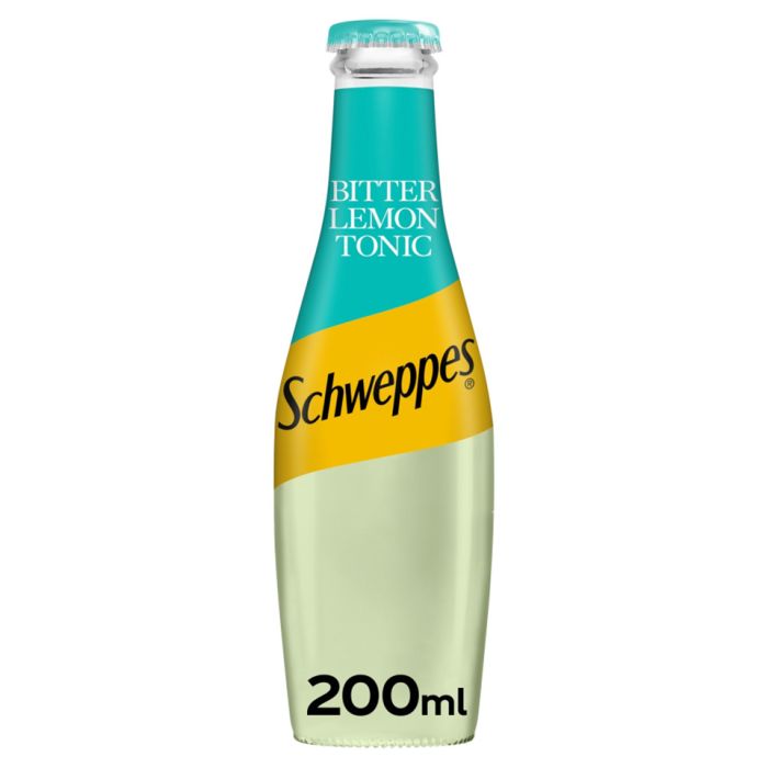 Schweppes Bitter Lemon Glass Bottles-24x200ml