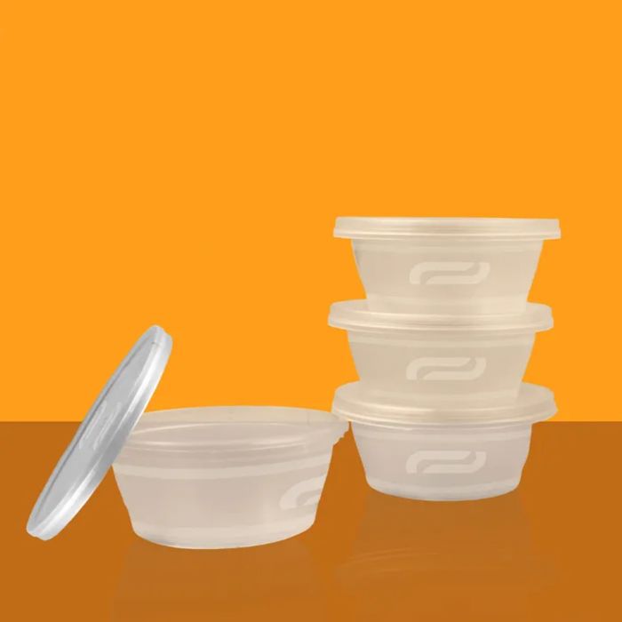 JJ 2oz Heavy Duty Microwave Plastic Clear Cups with Lids 1x500